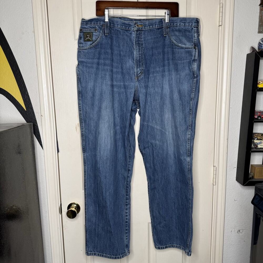 Cinch Jeans Mens 40x32 Blue Rodeo Western Green Label Relaxed Fit Straight Leg